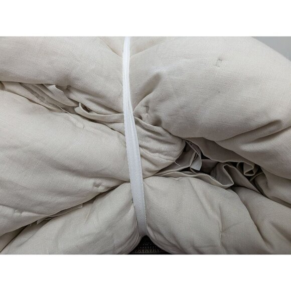 Quince 100% European Linen Dream Quilt 3PC Set Color Natural Size Full/Queen-NEW - Picture 3 of 8